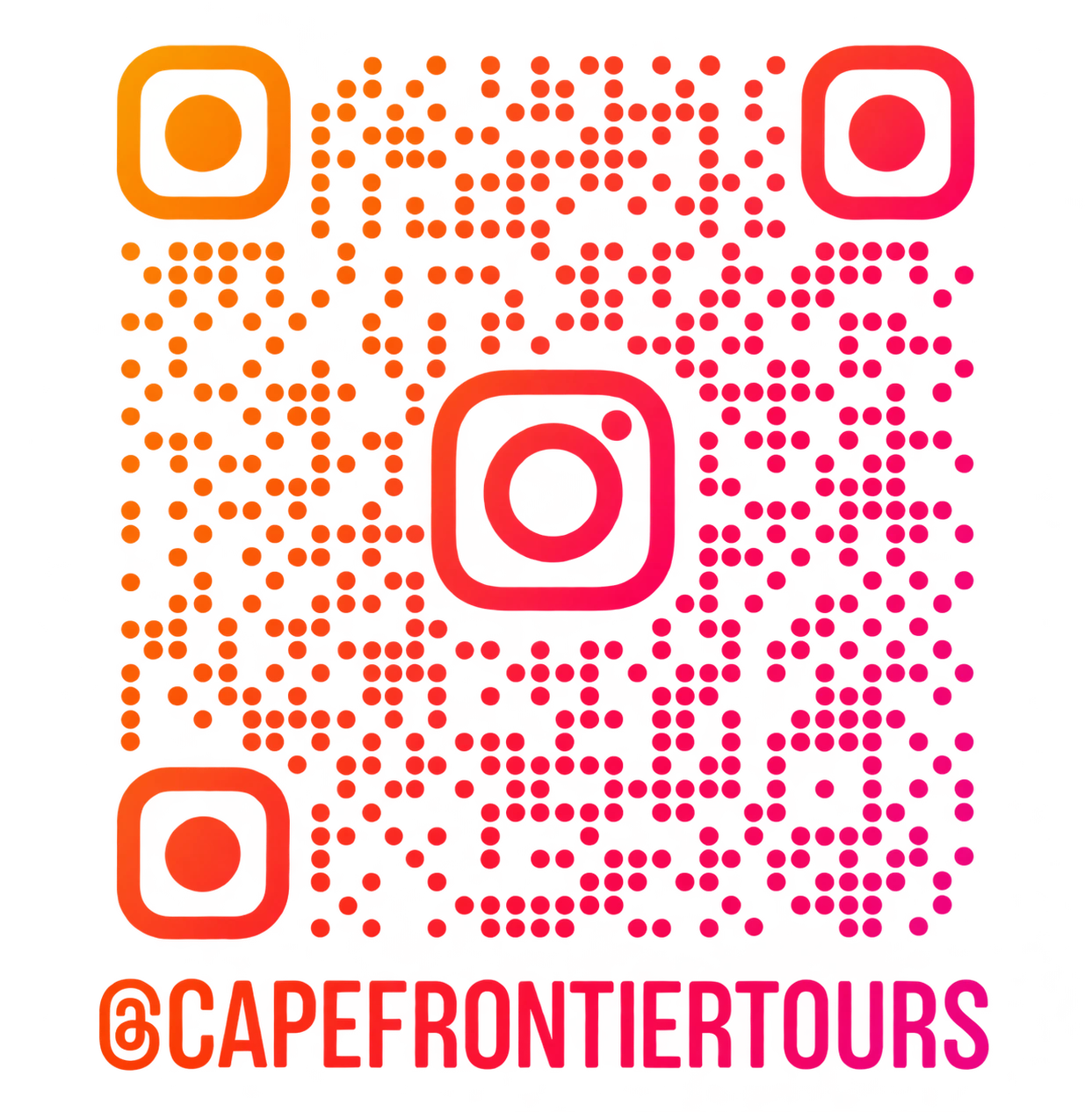 Scan to follow Cape Frontier on Instagram